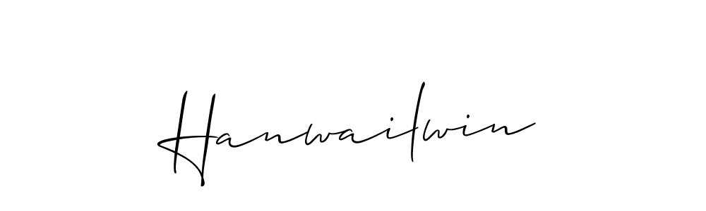 Make a beautiful signature design for name Hanwailwin. Use this online signature maker to create a handwritten signature for free. Hanwailwin signature style 2 images and pictures png