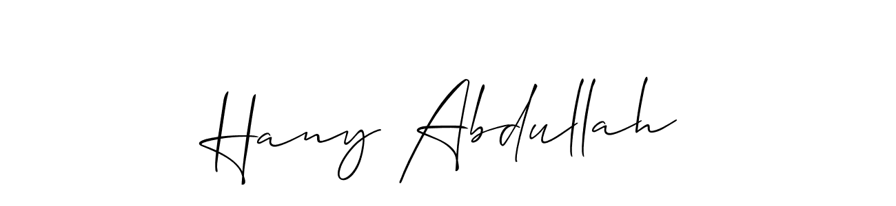 Also You can easily find your signature by using the search form. We will create Hany Abdullah name handwritten signature images for you free of cost using Allison_Script sign style. Hany Abdullah signature style 2 images and pictures png