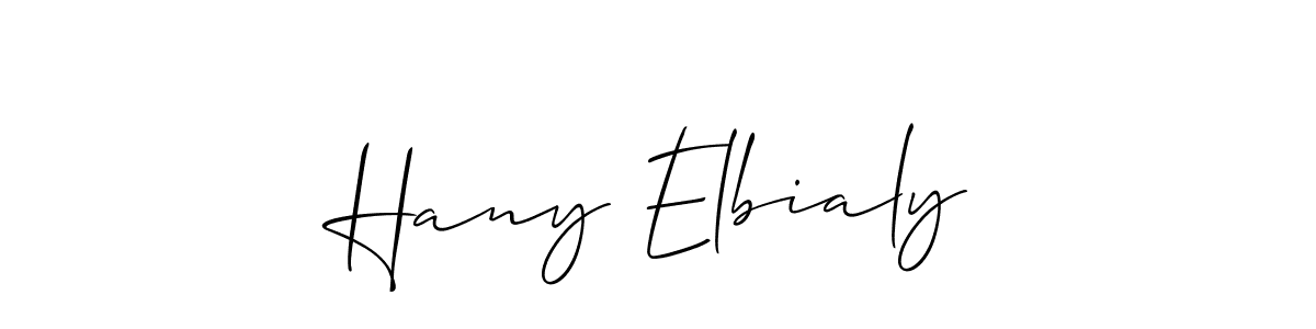 Best and Professional Signature Style for Hany Elbialy. Allison_Script Best Signature Style Collection. Hany Elbialy signature style 2 images and pictures png