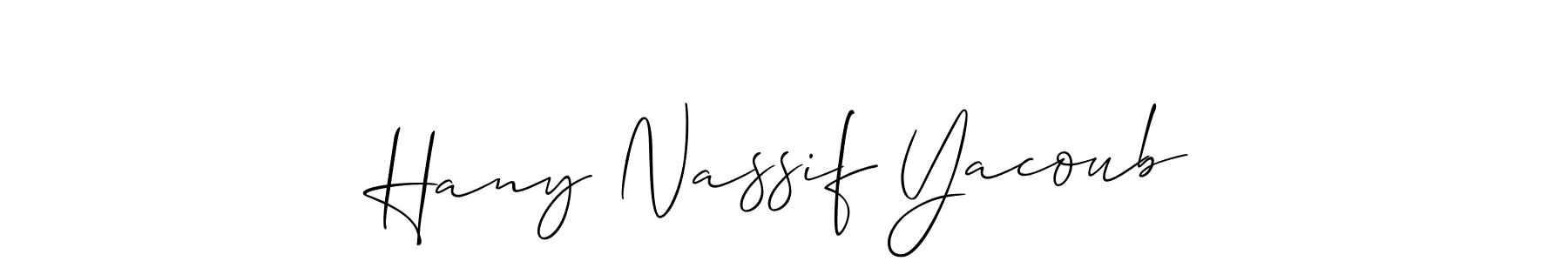 Here are the top 10 professional signature styles for the name Hany Nassif Yacoub. These are the best autograph styles you can use for your name. Hany Nassif Yacoub signature style 2 images and pictures png