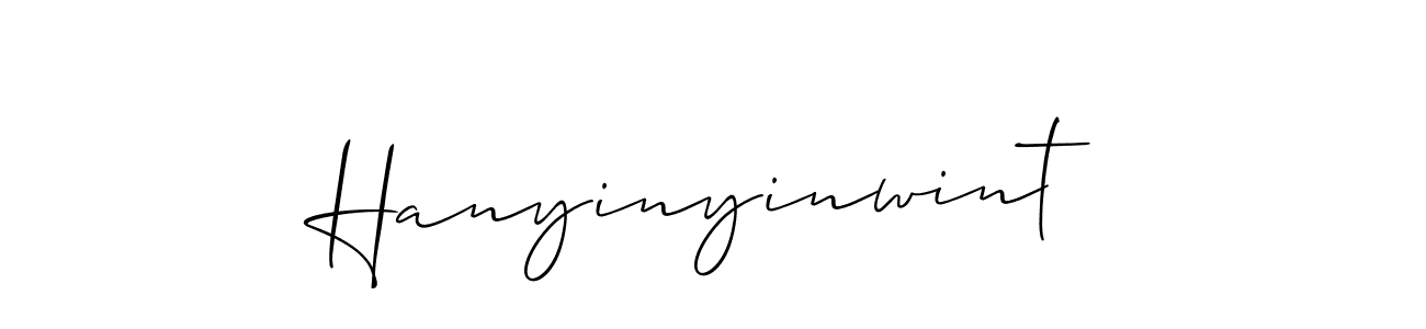 How to make Hanyinyinwint signature? Allison_Script is a professional autograph style. Create handwritten signature for Hanyinyinwint name. Hanyinyinwint signature style 2 images and pictures png
