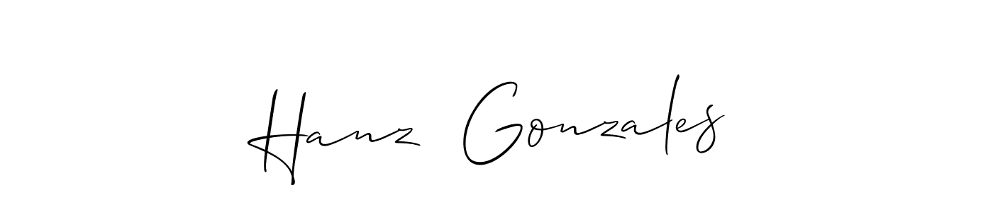This is the best signature style for the Hanz  Gonzales name. Also you like these signature font (Allison_Script). Mix name signature. Hanz  Gonzales signature style 2 images and pictures png