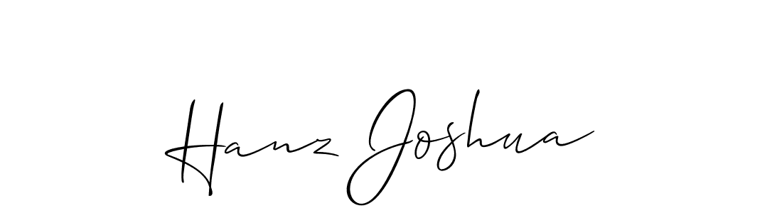 The best way (Allison_Script) to make a short signature is to pick only two or three words in your name. The name Hanz Joshua include a total of six letters. For converting this name. Hanz Joshua signature style 2 images and pictures png