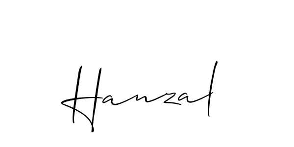 The best way (Allison_Script) to make a short signature is to pick only two or three words in your name. The name Hanzal include a total of six letters. For converting this name. Hanzal signature style 2 images and pictures png