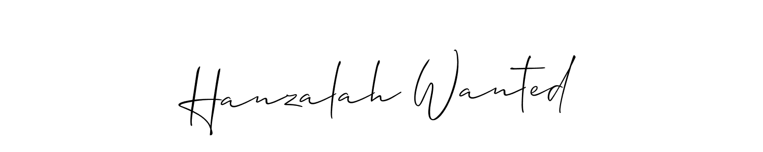 if you are searching for the best signature style for your name Hanzalah Wanted. so please give up your signature search. here we have designed multiple signature styles  using Allison_Script. Hanzalah Wanted signature style 2 images and pictures png