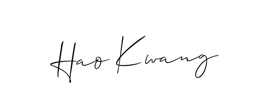 How to Draw Hao Kwang signature style? Allison_Script is a latest design signature styles for name Hao Kwang. Hao Kwang signature style 2 images and pictures png