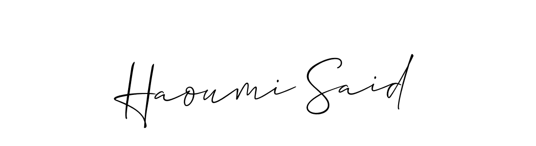 How to make Haoumi Said signature? Allison_Script is a professional autograph style. Create handwritten signature for Haoumi Said name. Haoumi Said signature style 2 images and pictures png
