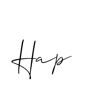 Also we have Hap name is the best signature style. Create professional handwritten signature collection using Allison_Script autograph style. Hap signature style 2 images and pictures png