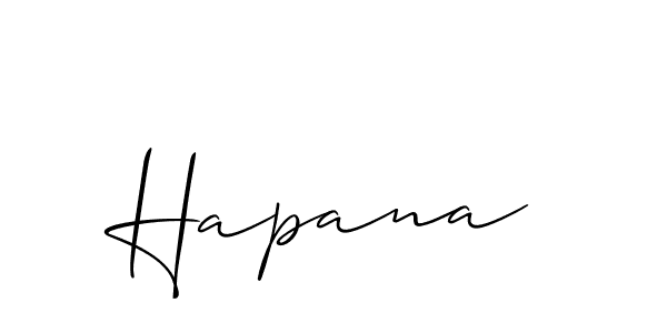 Make a beautiful signature design for name Hapana. With this signature (Allison_Script) style, you can create a handwritten signature for free. Hapana signature style 2 images and pictures png