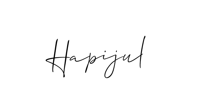 Make a short Hapijul signature style. Manage your documents anywhere anytime using Allison_Script. Create and add eSignatures, submit forms, share and send files easily. Hapijul signature style 2 images and pictures png
