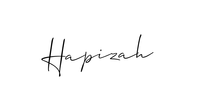 How to make Hapizah name signature. Use Allison_Script style for creating short signs online. This is the latest handwritten sign. Hapizah signature style 2 images and pictures png