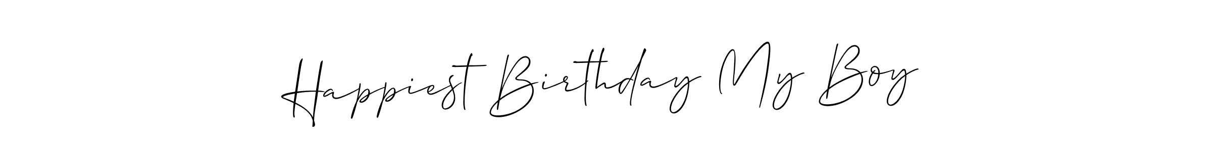 Also we have Happiest Birthday My Boy name is the best signature style. Create professional handwritten signature collection using Allison_Script autograph style. Happiest Birthday My Boy signature style 2 images and pictures png