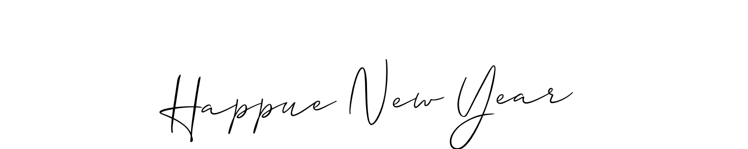 Make a beautiful signature design for name Happue New Year. With this signature (Allison_Script) style, you can create a handwritten signature for free. Happue New Year signature style 2 images and pictures png