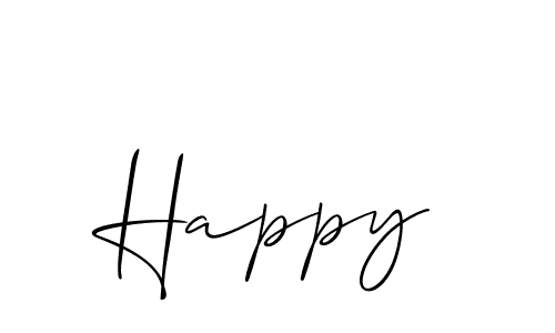 How to make Happy signature? Allison_Script is a professional autograph style. Create handwritten signature for Happy name. Happy signature style 2 images and pictures png