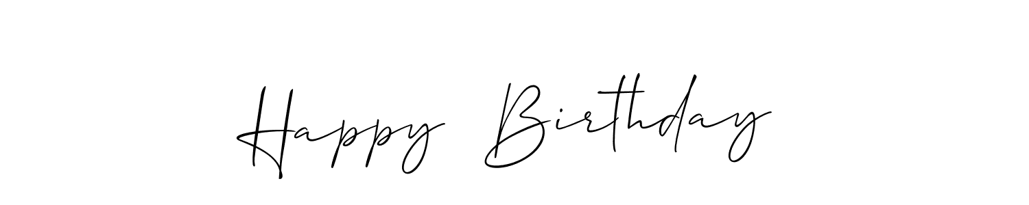 How to make Happy  Birthday name signature. Use Allison_Script style for creating short signs online. This is the latest handwritten sign. Happy  Birthday signature style 2 images and pictures png