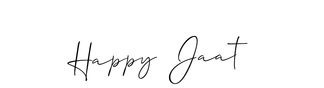 Use a signature maker to create a handwritten signature online. With this signature software, you can design (Allison_Script) your own signature for name Happy  Jaat. Happy  Jaat signature style 2 images and pictures png