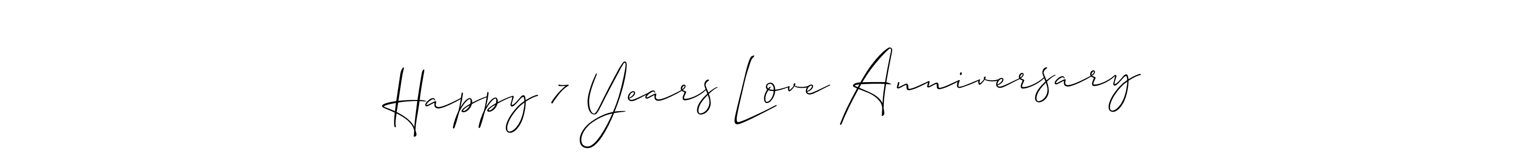 Similarly Allison_Script is the best handwritten signature design. Signature creator online .You can use it as an online autograph creator for name Happy 7 Years Love Anniversary. Happy 7 Years Love Anniversary signature style 2 images and pictures png