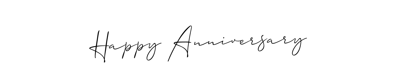 Design your own signature with our free online signature maker. With this signature software, you can create a handwritten (Allison_Script) signature for name Happy Anniversary. Happy Anniversary signature style 2 images and pictures png