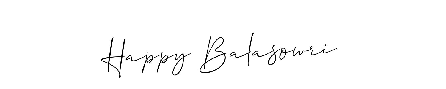 Make a beautiful signature design for name Happy Balasowri. With this signature (Allison_Script) style, you can create a handwritten signature for free. Happy Balasowri signature style 2 images and pictures png