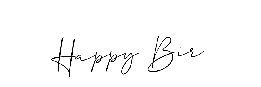 How to make Happy Bir name signature. Use Allison_Script style for creating short signs online. This is the latest handwritten sign. Happy Bir signature style 2 images and pictures png