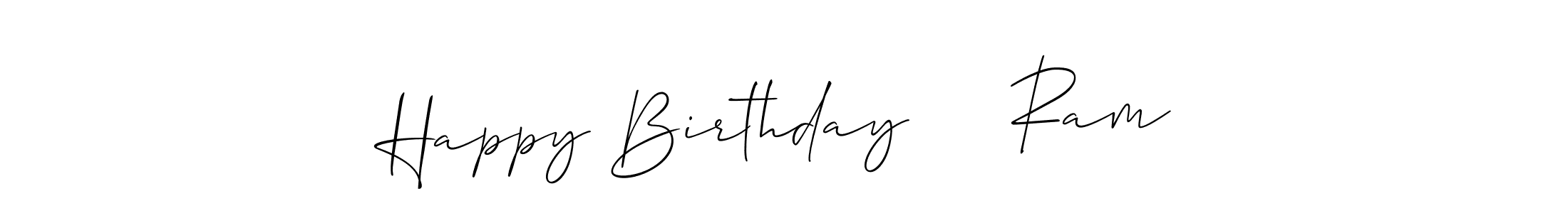 Make a beautiful signature design for name Happy Birthday     Ram. With this signature (Allison_Script) style, you can create a handwritten signature for free. Happy Birthday     Ram signature style 2 images and pictures png