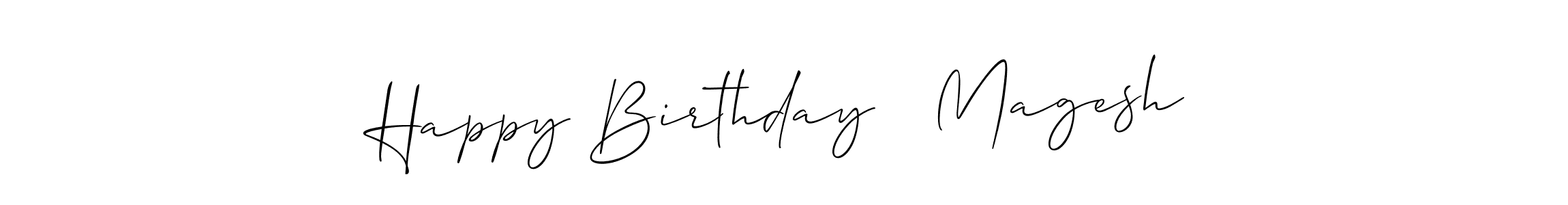 How to Draw Happy Birthday   Magesh signature style? Allison_Script is a latest design signature styles for name Happy Birthday   Magesh. Happy Birthday   Magesh signature style 2 images and pictures png