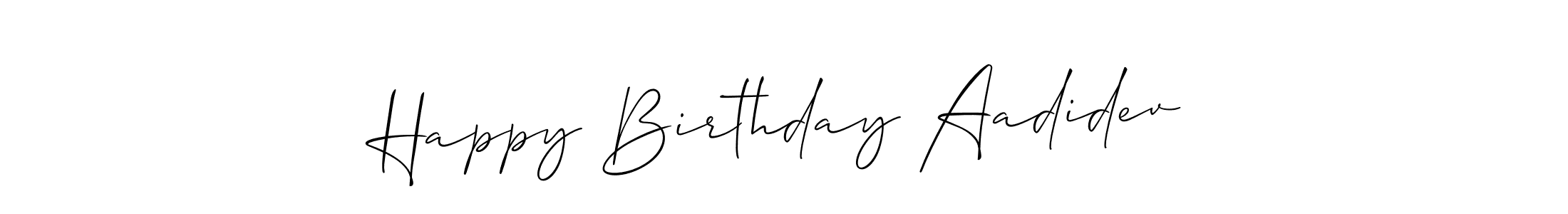 Best and Professional Signature Style for Happy Birthday Aadidev. Allison_Script Best Signature Style Collection. Happy Birthday Aadidev signature style 2 images and pictures png