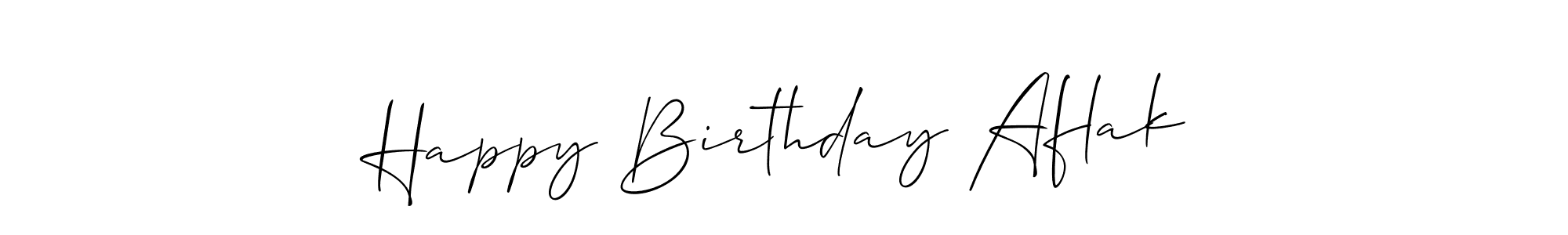 How to Draw Happy Birthday Aflak signature style? Allison_Script is a latest design signature styles for name Happy Birthday Aflak. Happy Birthday Aflak signature style 2 images and pictures png