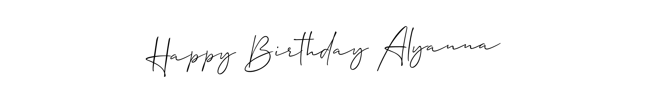 Once you've used our free online signature maker to create your best signature Allison_Script style, it's time to enjoy all of the benefits that Happy Birthday Alyanna name signing documents. Happy Birthday Alyanna signature style 2 images and pictures png