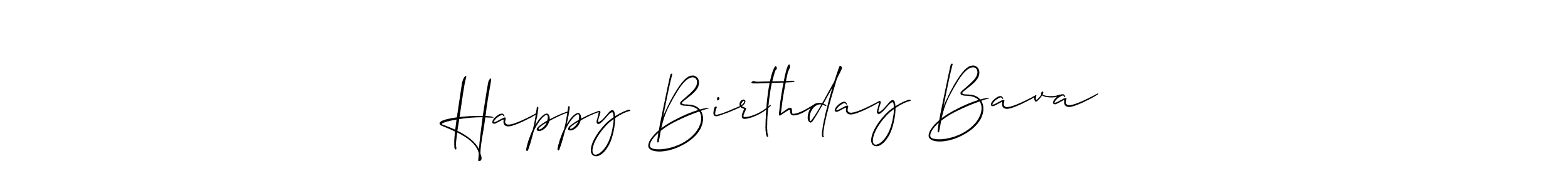 Check out images of Autograph of Happy Birthday Bava❣️ name. Actor Happy Birthday Bava❣️ Signature Style. Allison_Script is a professional sign style online. Happy Birthday Bava❣️ signature style 2 images and pictures png