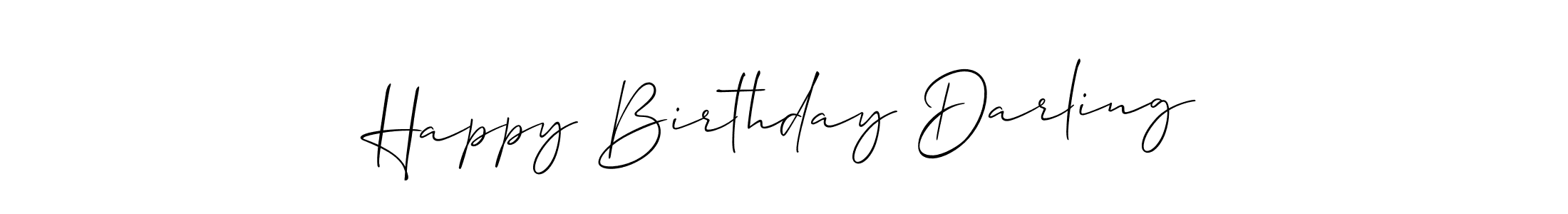 Create a beautiful signature design for name Happy Birthday Darling. With this signature (Allison_Script) fonts, you can make a handwritten signature for free. Happy Birthday Darling signature style 2 images and pictures png