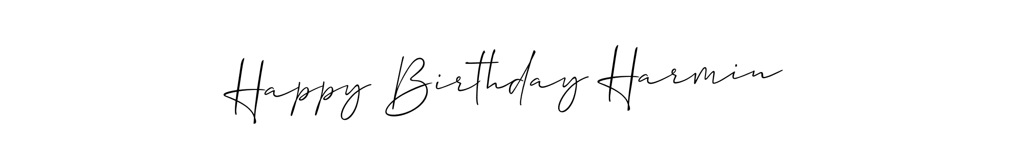 Also we have Happy Birthday Harmin name is the best signature style. Create professional handwritten signature collection using Allison_Script autograph style. Happy Birthday Harmin signature style 2 images and pictures png