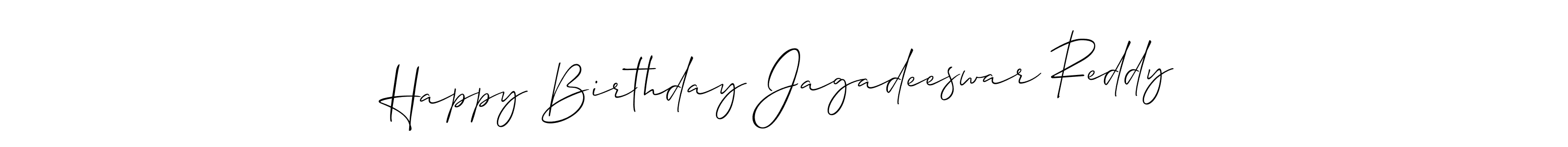 Use a signature maker to create a handwritten signature online. With this signature software, you can design (Allison_Script) your own signature for name Happy Birthday Jagadeeswar Reddy. Happy Birthday Jagadeeswar Reddy signature style 2 images and pictures png