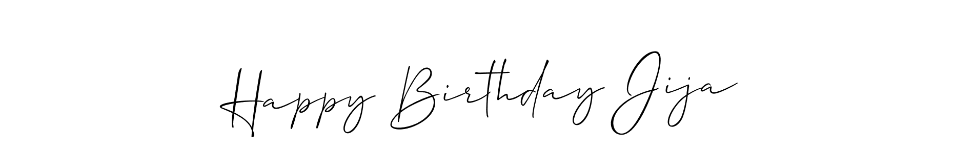 This is the best signature style for the Happy Birthday Jija name. Also you like these signature font (Allison_Script). Mix name signature. Happy Birthday Jija signature style 2 images and pictures png