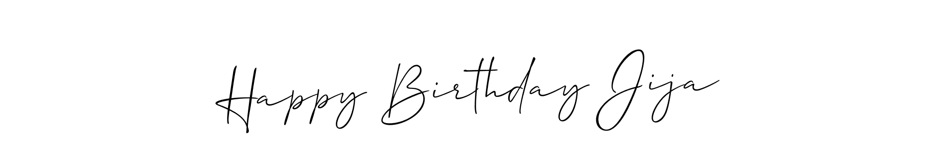 This is the best signature style for the Happy Birthday Jija name. Also you like these signature font (Allison_Script). Mix name signature. Happy Birthday Jija signature style 2 images and pictures png