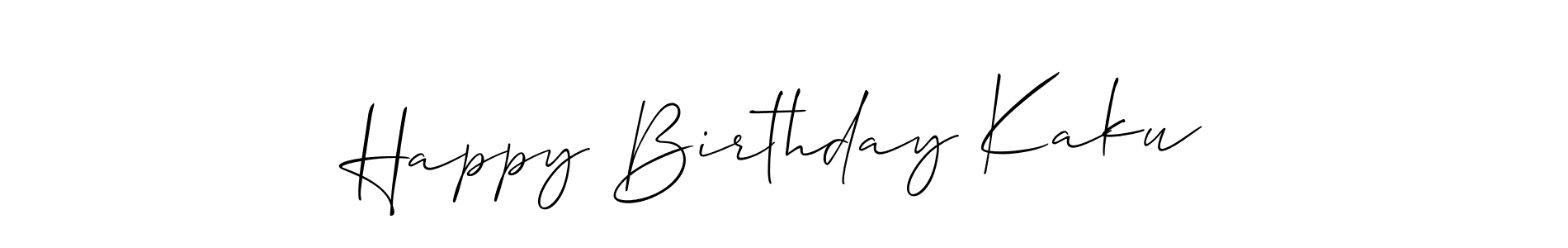 Create a beautiful signature design for name Happy Birthday Kaku. With this signature (Allison_Script) fonts, you can make a handwritten signature for free. Happy Birthday Kaku signature style 2 images and pictures png