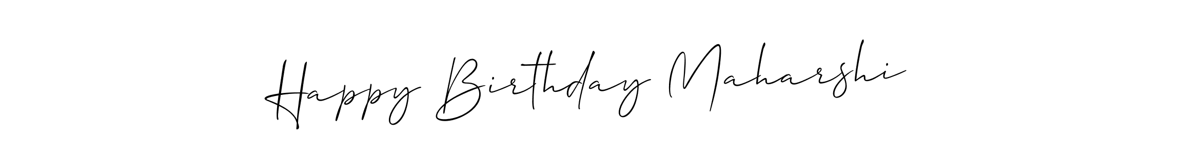 How to make Happy Birthday Maharshi name signature. Use Allison_Script style for creating short signs online. This is the latest handwritten sign. Happy Birthday Maharshi signature style 2 images and pictures png