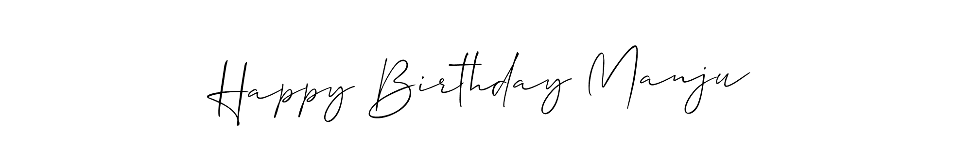 Make a beautiful signature design for name Happy Birthday Manju. Use this online signature maker to create a handwritten signature for free. Happy Birthday Manju signature style 2 images and pictures png