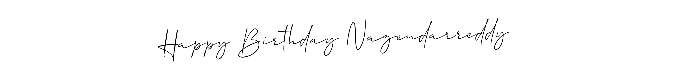 Make a beautiful signature design for name Happy Birthday Nagendarreddy. With this signature (Allison_Script) style, you can create a handwritten signature for free. Happy Birthday Nagendarreddy signature style 2 images and pictures png