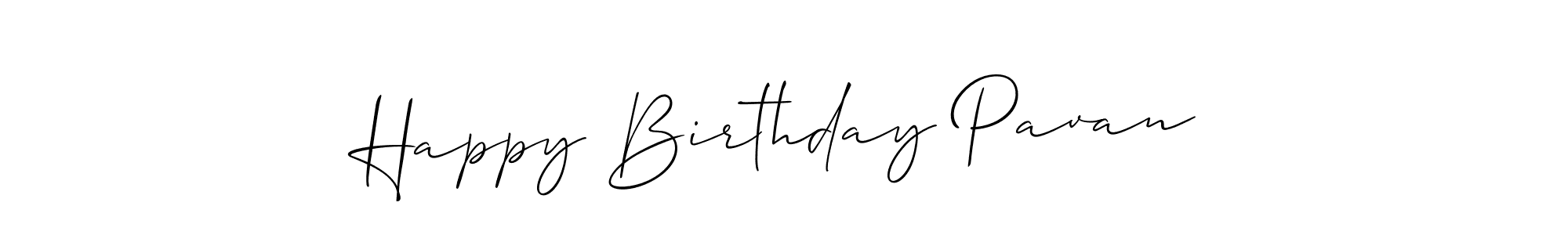 Create a beautiful signature design for name Happy Birthday Pavan. With this signature (Allison_Script) fonts, you can make a handwritten signature for free. Happy Birthday Pavan signature style 2 images and pictures png