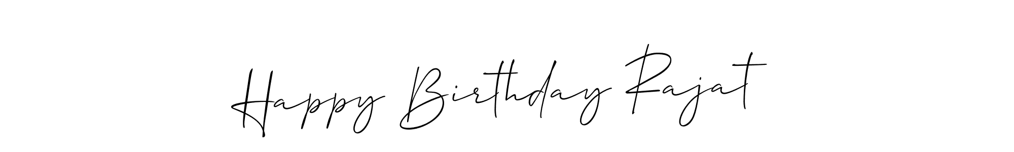 Make a beautiful signature design for name Happy Birthday Rajat. With this signature (Allison_Script) style, you can create a handwritten signature for free. Happy Birthday Rajat signature style 2 images and pictures png