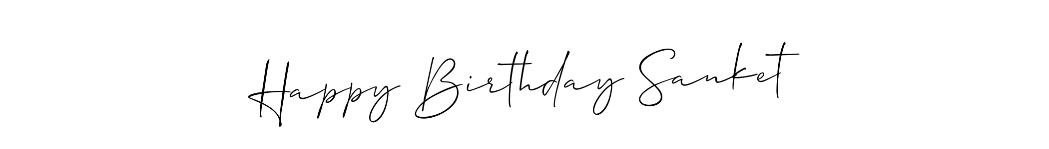 Create a beautiful signature design for name Happy Birthday Sanket. With this signature (Allison_Script) fonts, you can make a handwritten signature for free. Happy Birthday Sanket signature style 2 images and pictures png