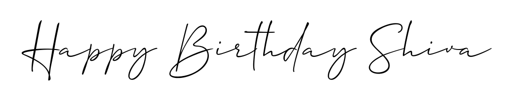 Give your name Happy Birthday Shiva an exquisite flair with the Allison_Script script font. Ideal for contracts, resumes, and formal letterheads. Happy Birthday Shiva signature style 2 images and pictures png