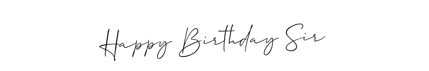 How to Draw Happy Birthday Sir signature style? Allison_Script is a latest design signature styles for name Happy Birthday Sir. Happy Birthday Sir signature style 2 images and pictures png