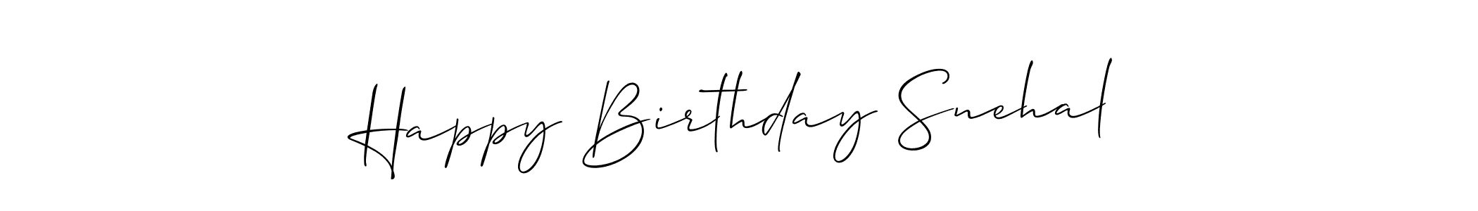 Make a beautiful signature design for name Happy Birthday Snehal. Use this online signature maker to create a handwritten signature for free. Happy Birthday Snehal signature style 2 images and pictures png