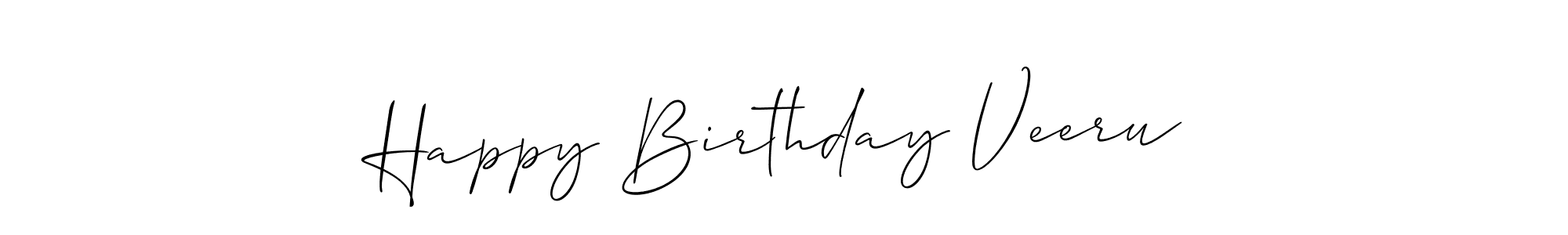 Happy Birthday Veeru stylish signature style. Best Handwritten Sign (Allison_Script) for my name. Handwritten Signature Collection Ideas for my name Happy Birthday Veeru. Happy Birthday Veeru signature style 2 images and pictures png