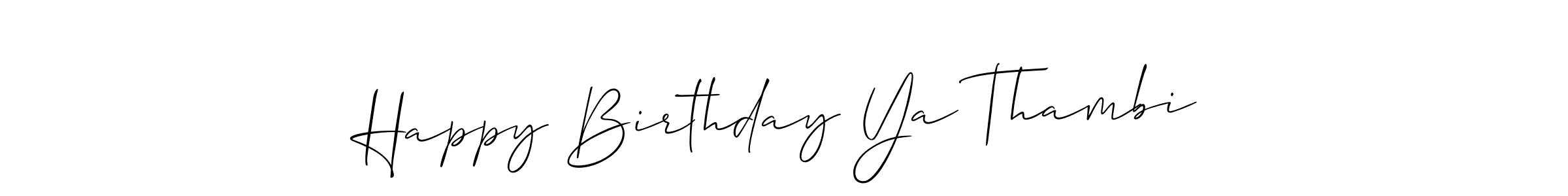 Similarly Allison_Script is the best handwritten signature design. Signature creator online .You can use it as an online autograph creator for name Happy Birthday Ya Thambi. Happy Birthday Ya Thambi signature style 2 images and pictures png