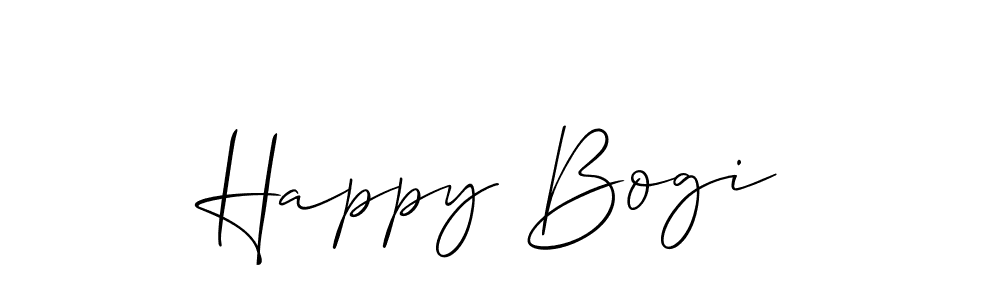 Design your own signature with our free online signature maker. With this signature software, you can create a handwritten (Allison_Script) signature for name Happy Bogi. Happy Bogi signature style 2 images and pictures png