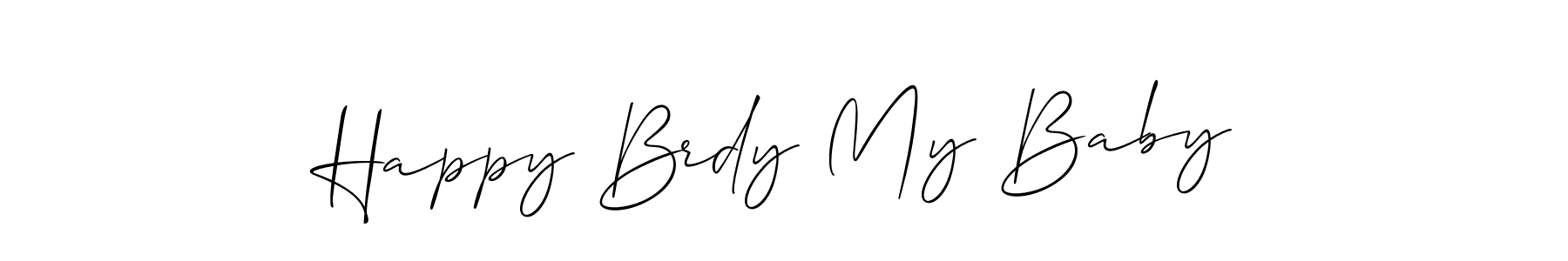 How to make Happy Brdy My Baby name signature. Use Allison_Script style for creating short signs online. This is the latest handwritten sign. Happy Brdy My Baby signature style 2 images and pictures png