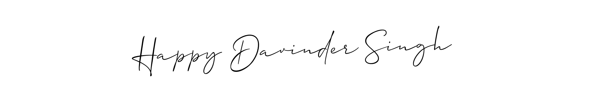 How to Draw Happy Davinder Singh signature style? Allison_Script is a latest design signature styles for name Happy Davinder Singh. Happy Davinder Singh signature style 2 images and pictures png